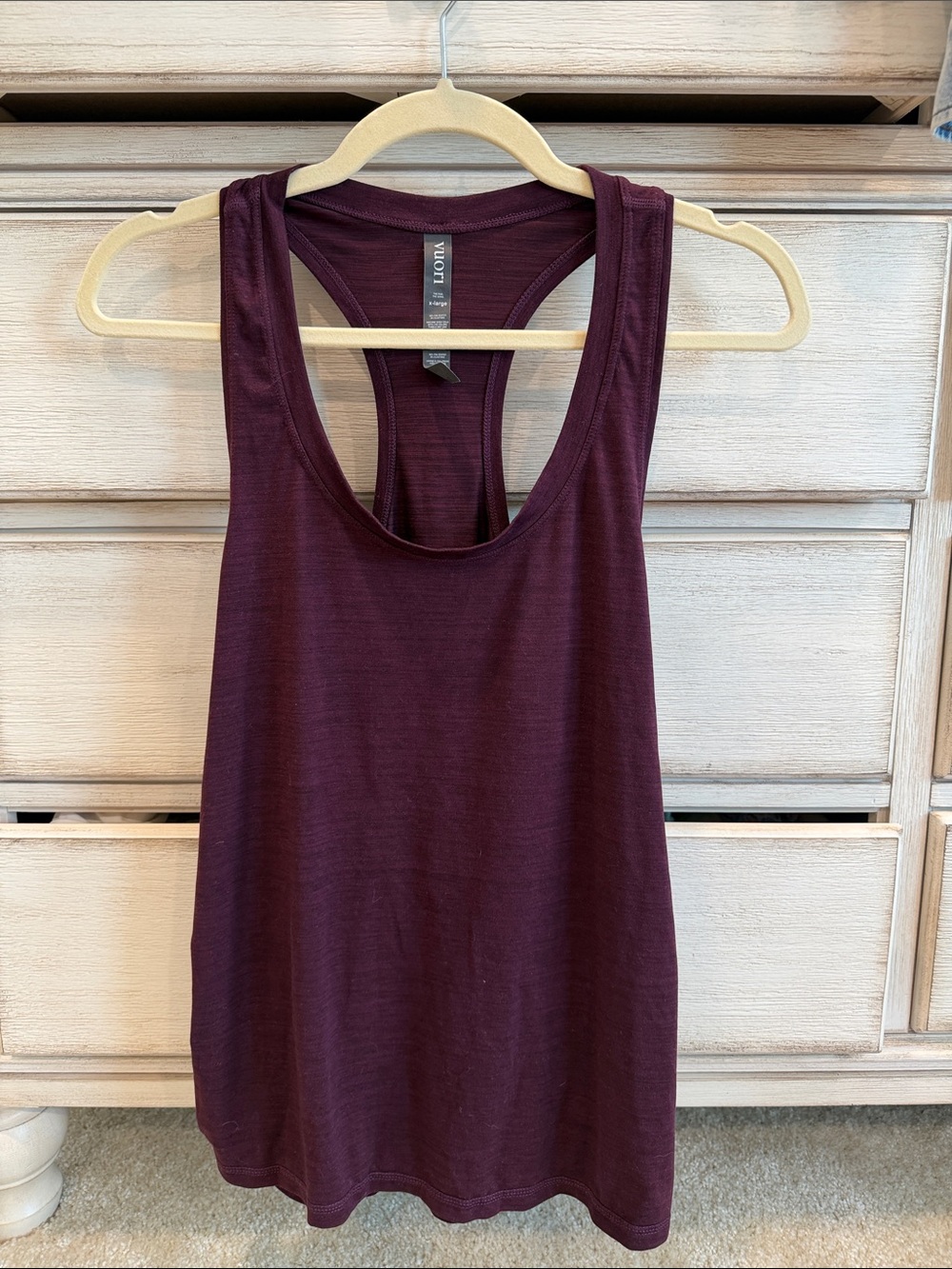 Vuori Lux Performance Tank Top Eggplant Purple Size XL
